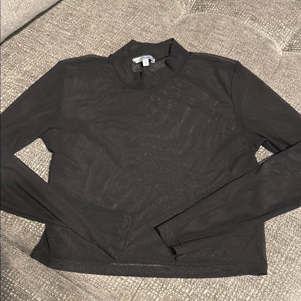 Charlotte Russe black mesh top